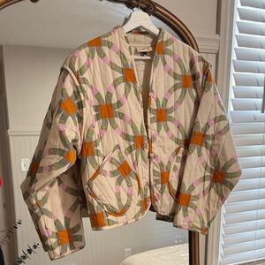 Universal Thread Multicolor Quilted Bomber Jacket